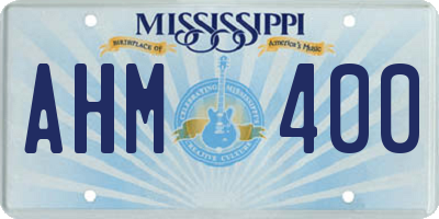 MS license plate AHM400