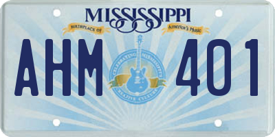 MS license plate AHM401