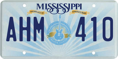 MS license plate AHM410