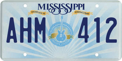 MS license plate AHM412