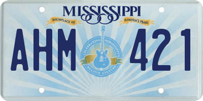 MS license plate AHM421
