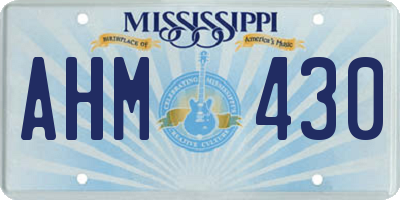 MS license plate AHM430