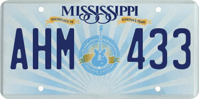 MS license plate AHM433