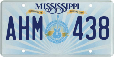 MS license plate AHM438