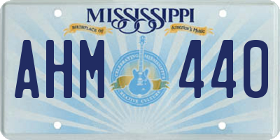 MS license plate AHM440