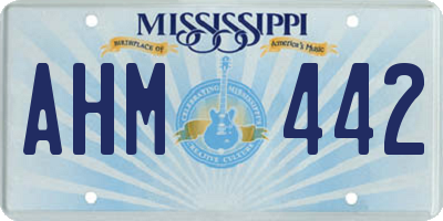 MS license plate AHM442