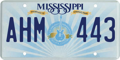 MS license plate AHM443