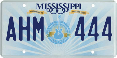 MS license plate AHM444