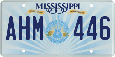 MS license plate AHM446