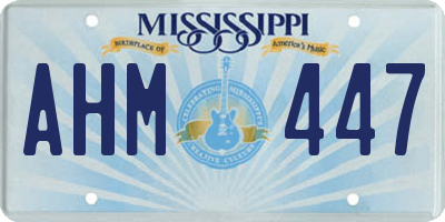 MS license plate AHM447