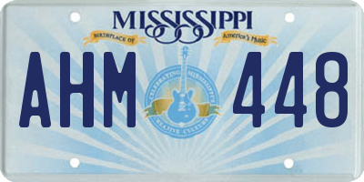 MS license plate AHM448