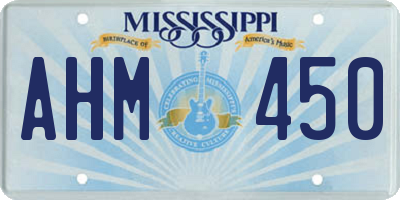 MS license plate AHM450