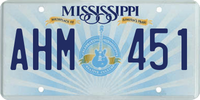 MS license plate AHM451