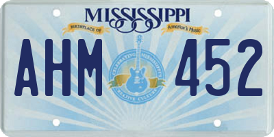 MS license plate AHM452