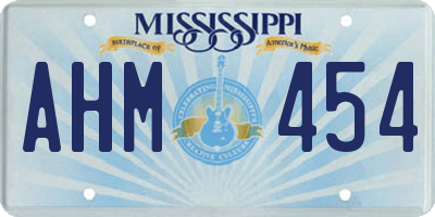 MS license plate AHM454