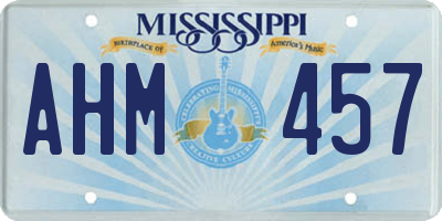 MS license plate AHM457