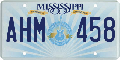 MS license plate AHM458
