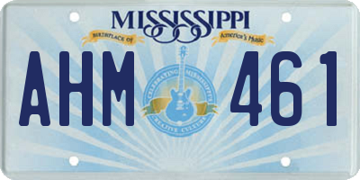 MS license plate AHM461