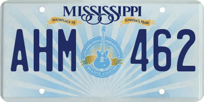 MS license plate AHM462