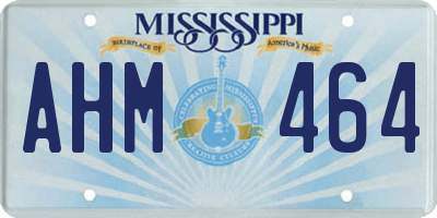 MS license plate AHM464