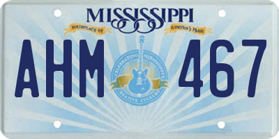 MS license plate AHM467