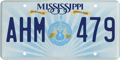 MS license plate AHM479