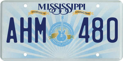 MS license plate AHM480