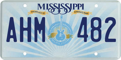 MS license plate AHM482
