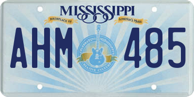 MS license plate AHM485