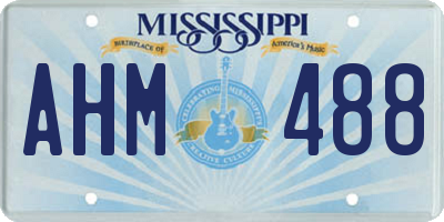 MS license plate AHM488