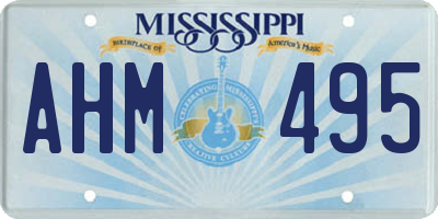 MS license plate AHM495