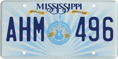 MS license plate AHM496