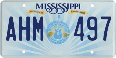 MS license plate AHM497