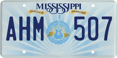 MS license plate AHM507