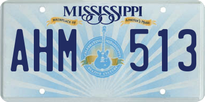 MS license plate AHM513