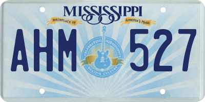 MS license plate AHM527