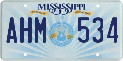 MS license plate AHM534