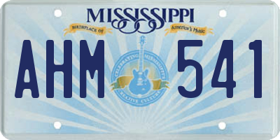 MS license plate AHM541
