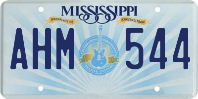 MS license plate AHM544