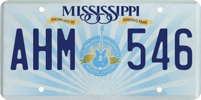 MS license plate AHM546