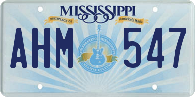 MS license plate AHM547