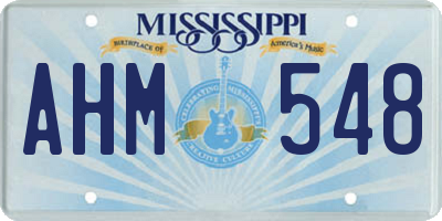 MS license plate AHM548