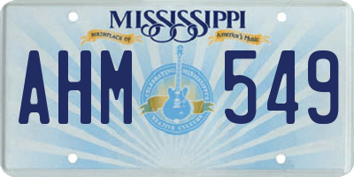 MS license plate AHM549