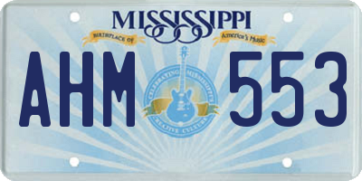 MS license plate AHM553