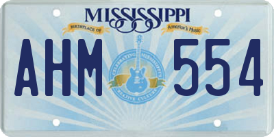 MS license plate AHM554