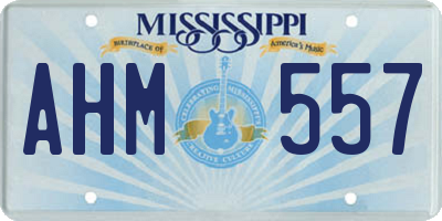 MS license plate AHM557