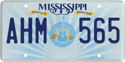 MS license plate AHM565