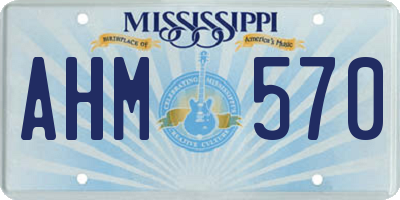 MS license plate AHM570