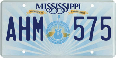 MS license plate AHM575