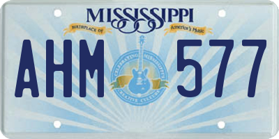 MS license plate AHM577